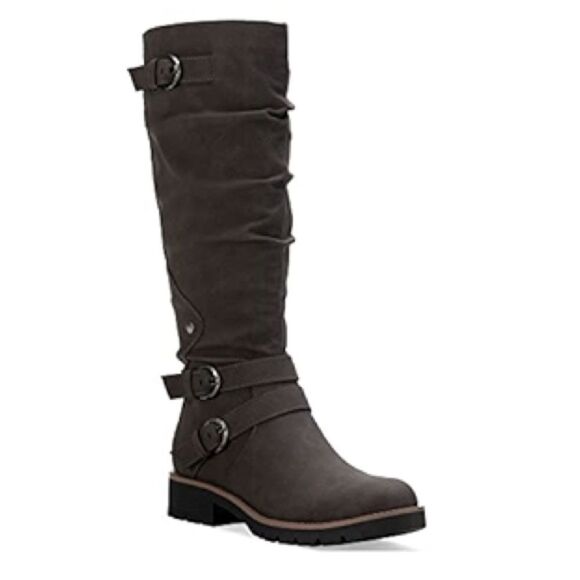 Sun + Stone Womens Brinley Faux Leather Zipper Knee-High Boots - Picture 1 of 5